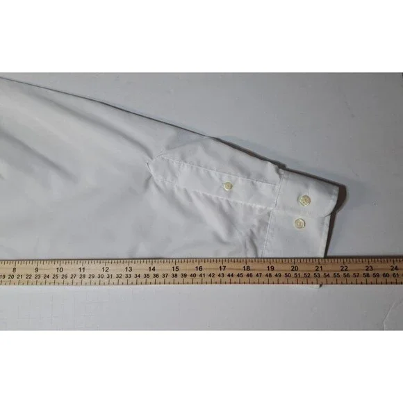 Vintage Mens Puritan White Long Sleeve Shirt Button Up Wrinkle Free Size XXL-2XL - Picture 4 of 10